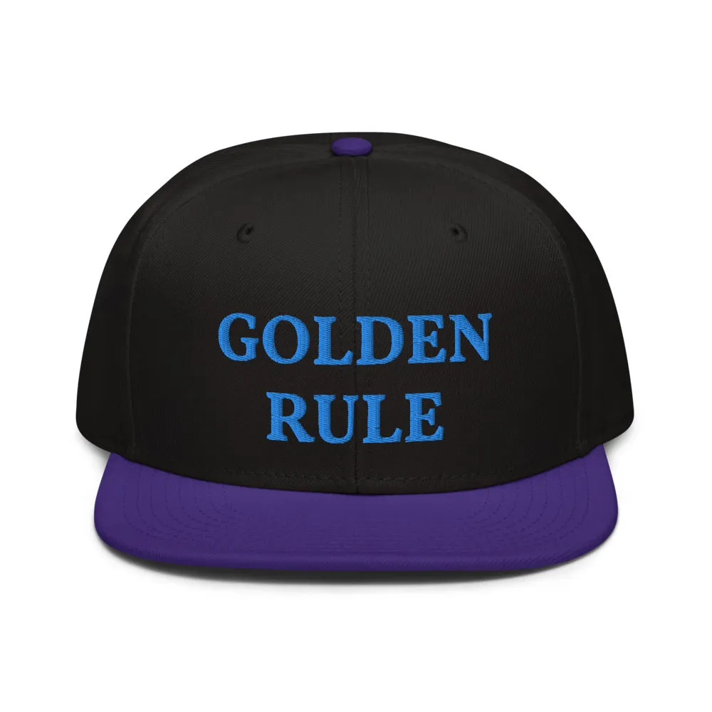 Snapback Hat "1052-0021 Golden Rule (Blue Logo)"