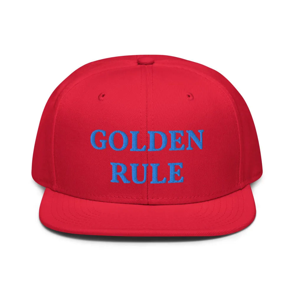 Snapback Hat "1052-0021 Golden Rule (Blue Logo)"