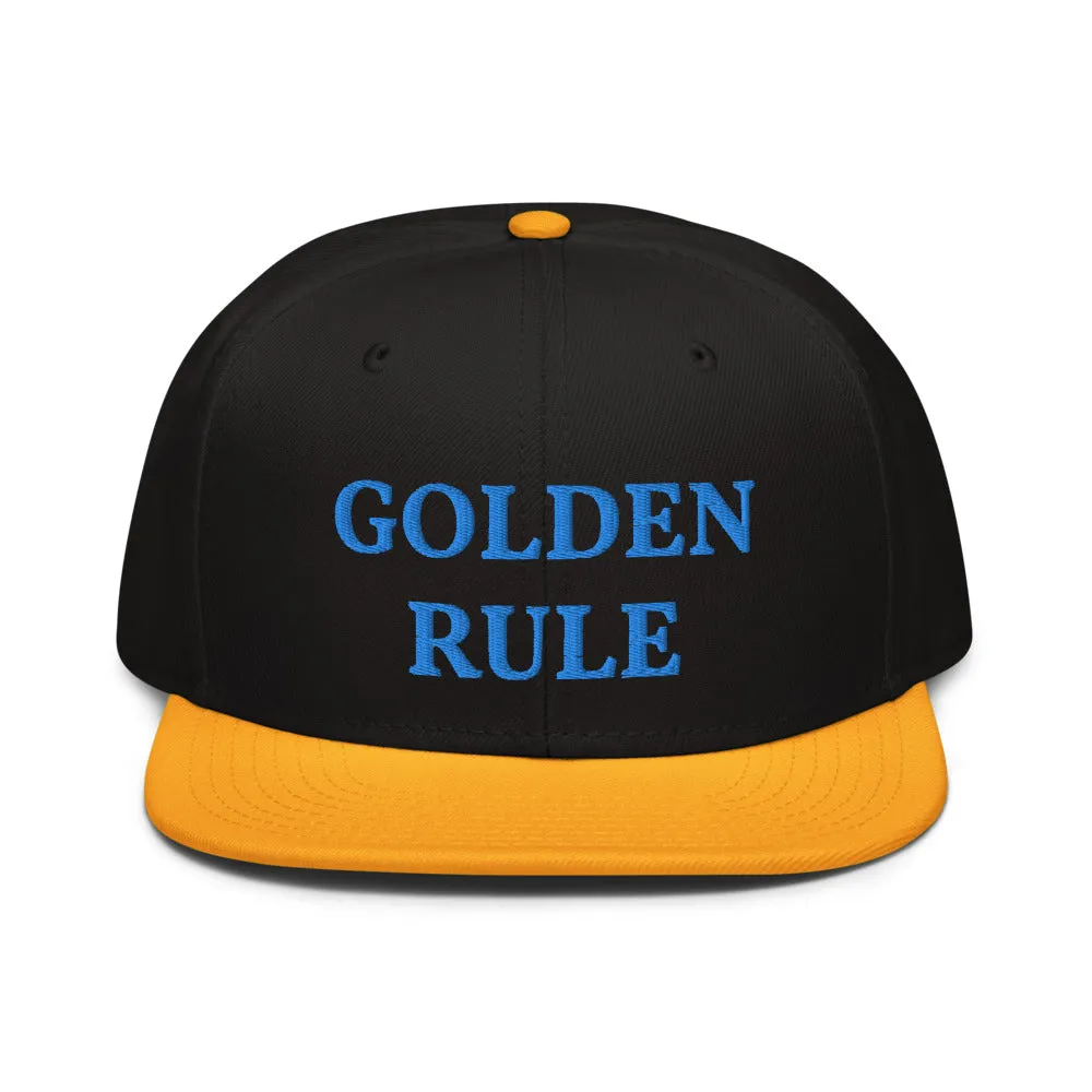 Snapback Hat "1052-0021 Golden Rule (Blue Logo)"