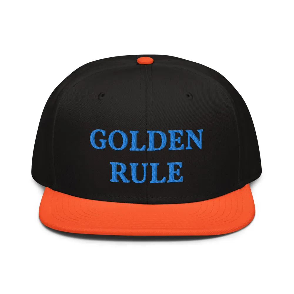 Snapback Hat "1052-0021 Golden Rule (Blue Logo)"