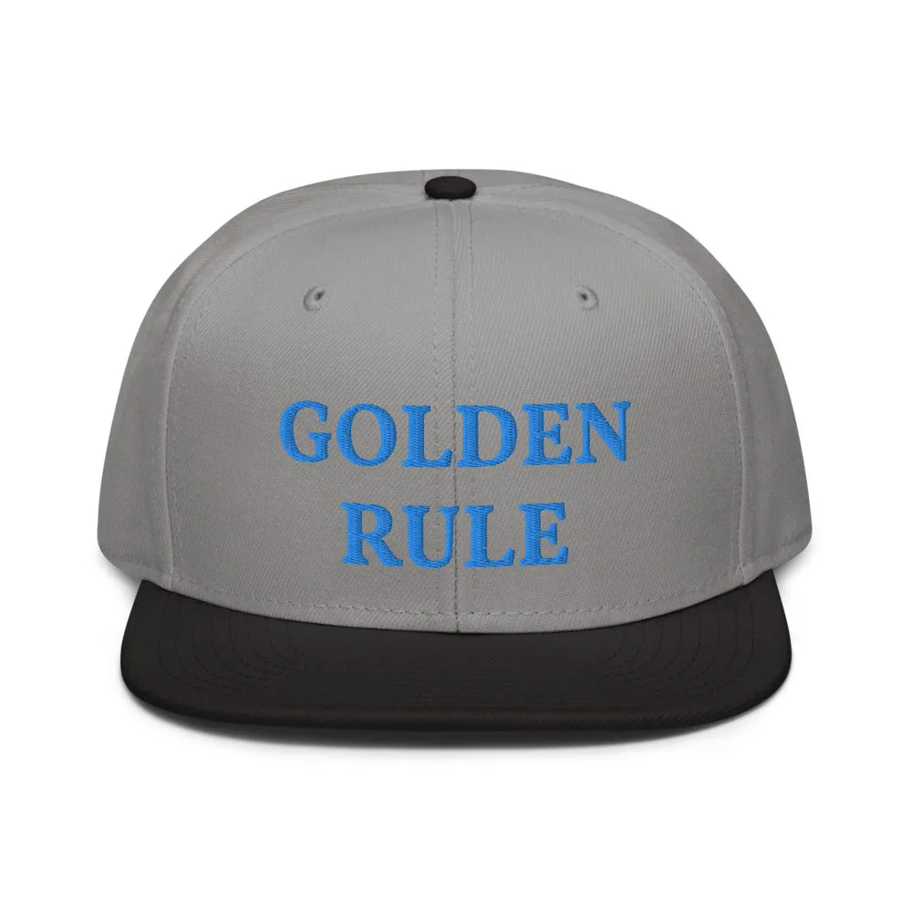 Snapback Hat "1052-0021 Golden Rule (Blue Logo)"
