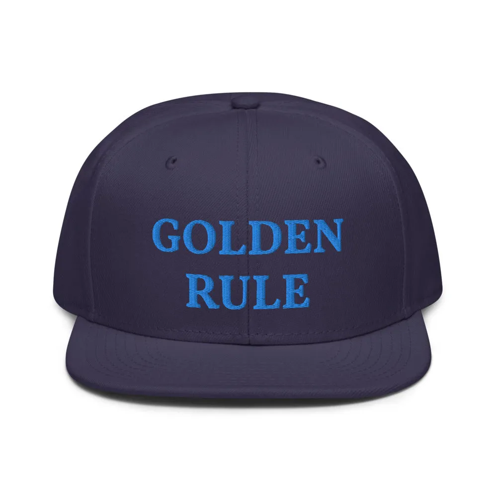 Snapback Hat "1052-0021 Golden Rule (Blue Logo)"