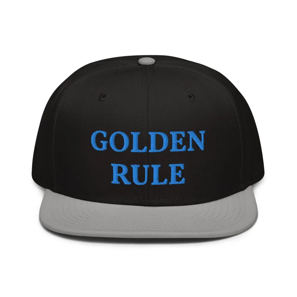 Snapback Hat "1052-0021 Golden Rule (Blue Logo)"