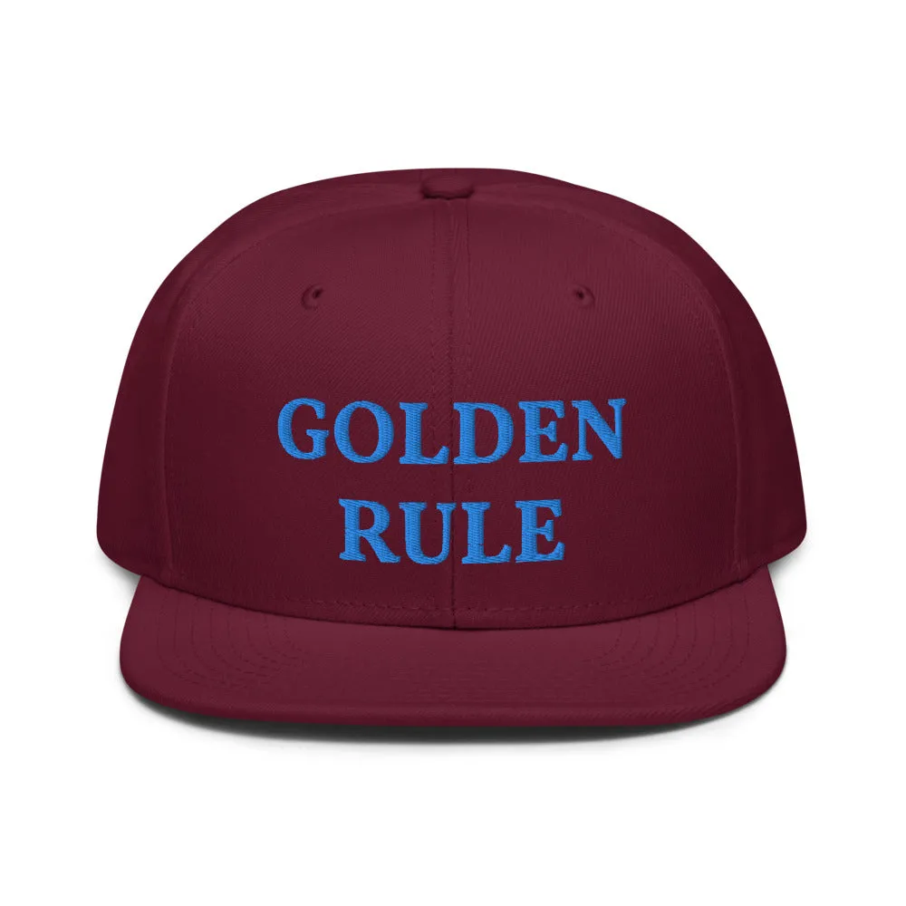 Snapback Hat "1052-0021 Golden Rule (Blue Logo)"