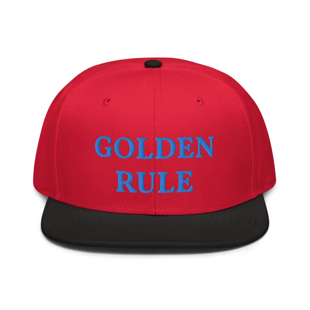 Snapback Hat "1052-0021 Golden Rule (Blue Logo)"