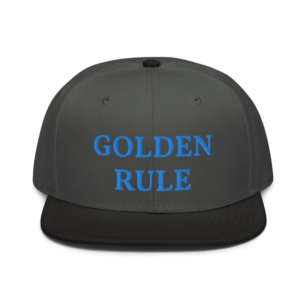 Snapback Hat "1052-0021 Golden Rule (Blue Logo)"