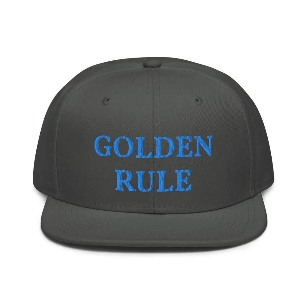 Snapback Hat "1052-0021 Golden Rule (Blue Logo)"