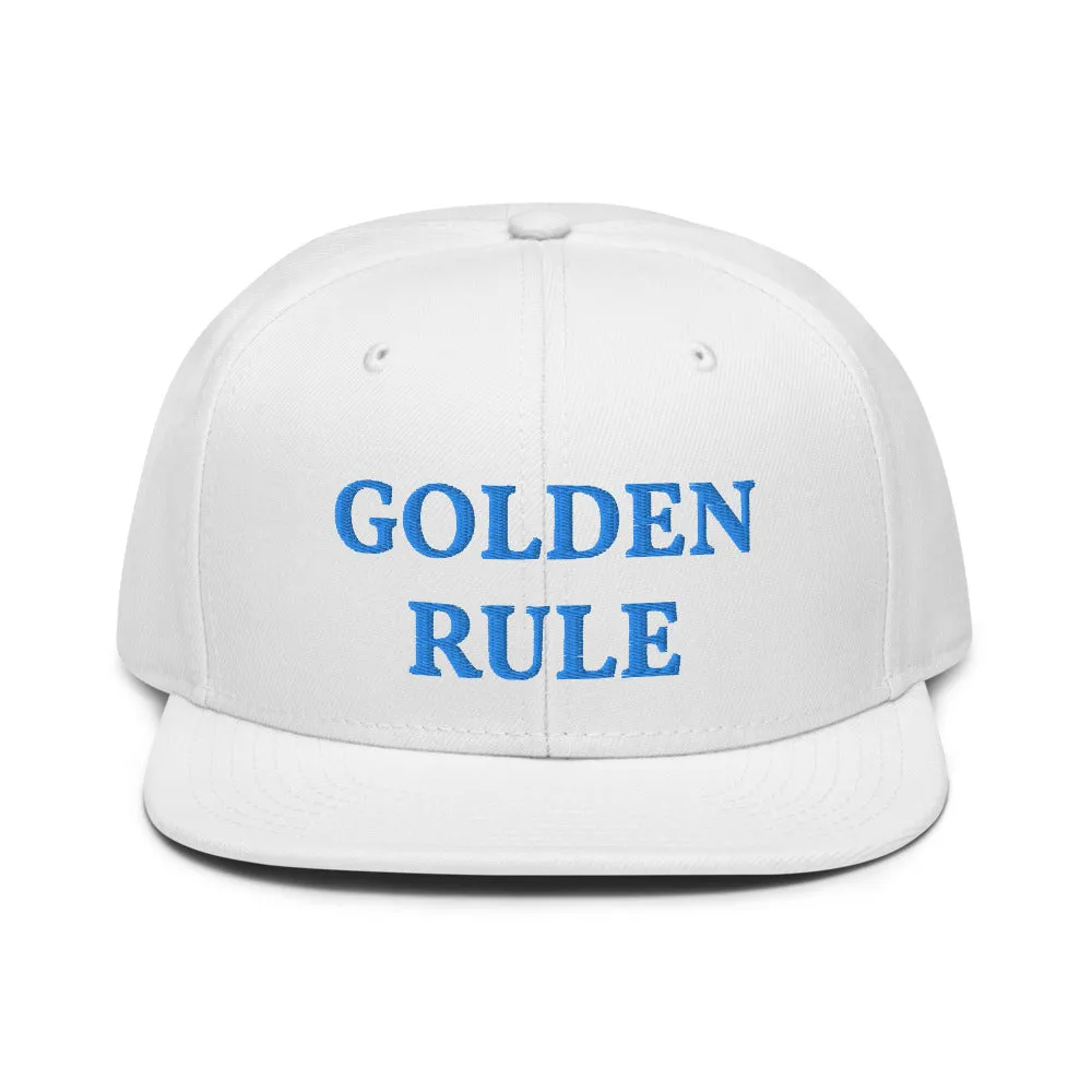 Snapback Hat "1052-0021 Golden Rule (Blue Logo)"