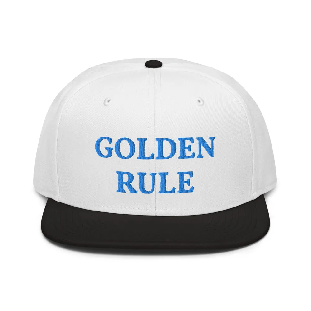 Snapback Hat "1052-0021 Golden Rule (Blue Logo)"