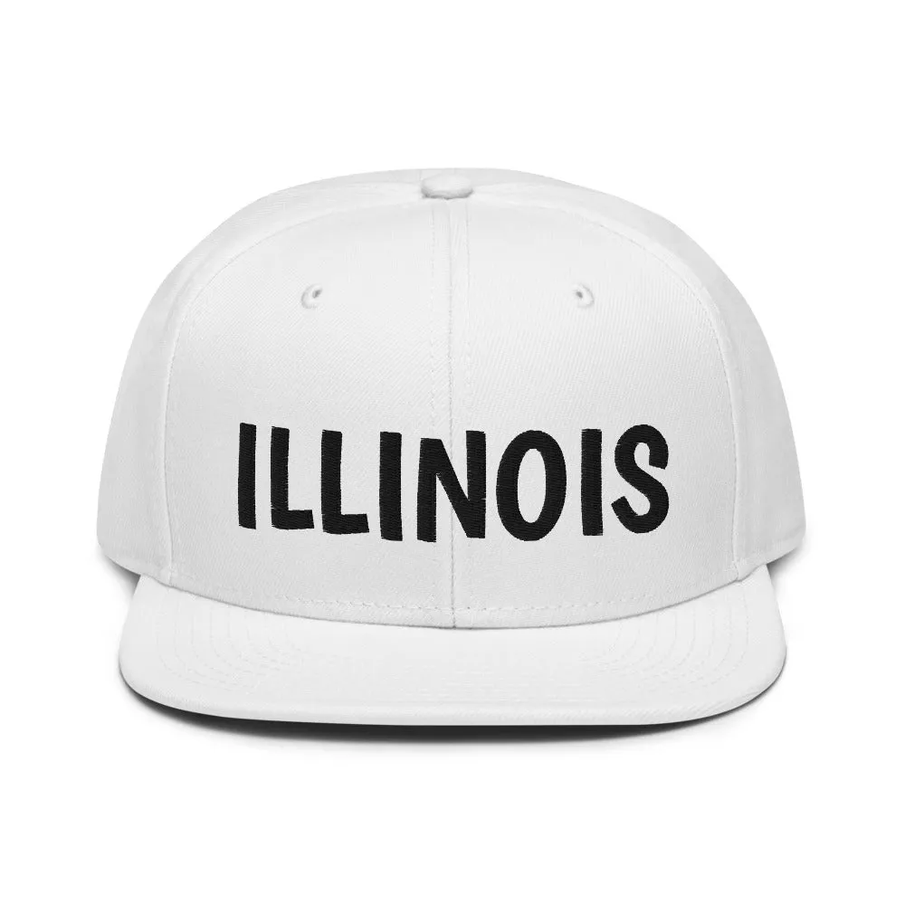 Snapback Hat "1053-0051 Illinois (Black Logo)"