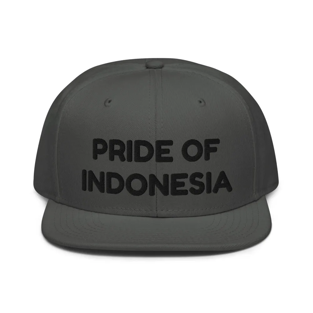 Snapback Hat "1054-0041 Indonesia (Black Logo)"