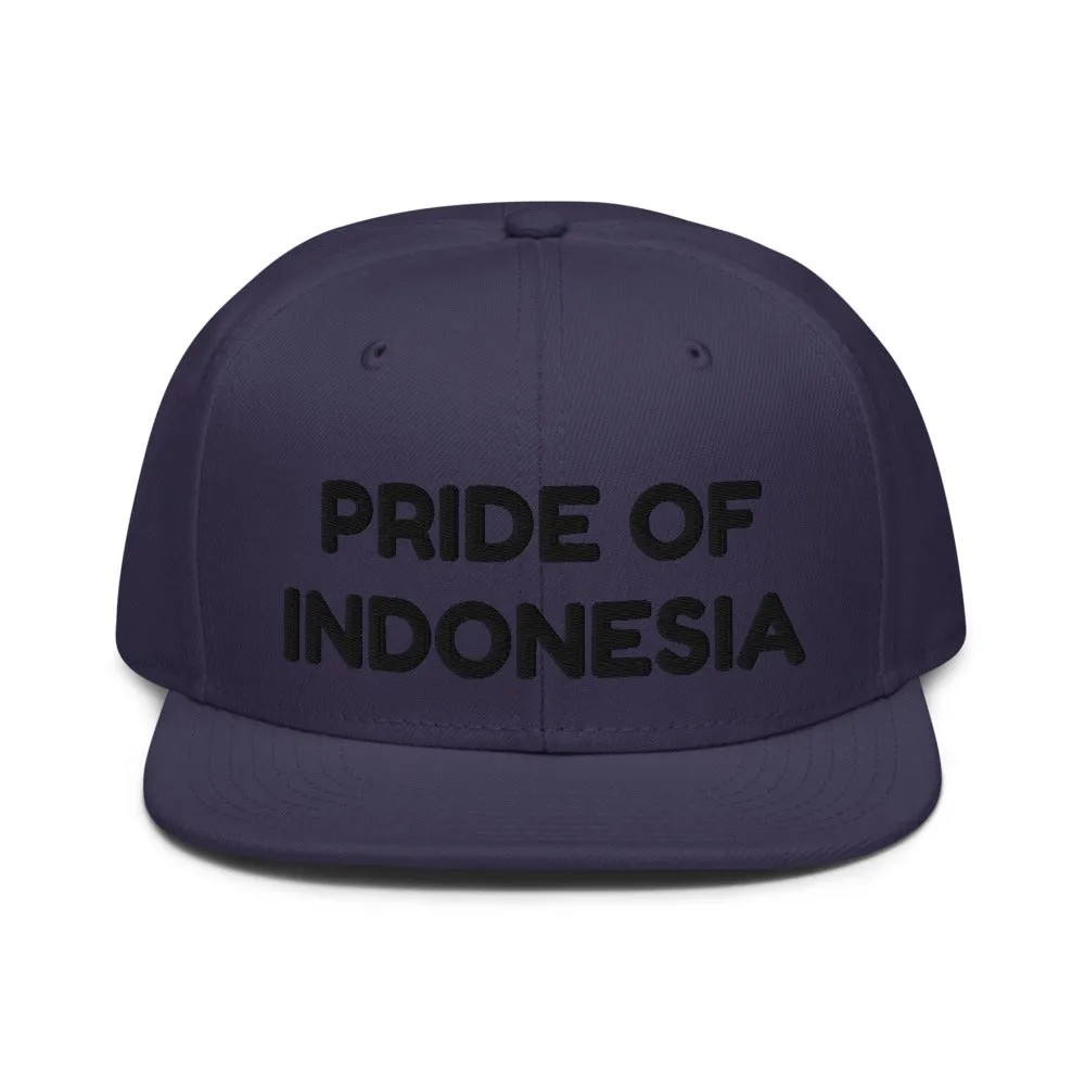 Snapback Hat "1054-0041 Indonesia (Black Logo)"