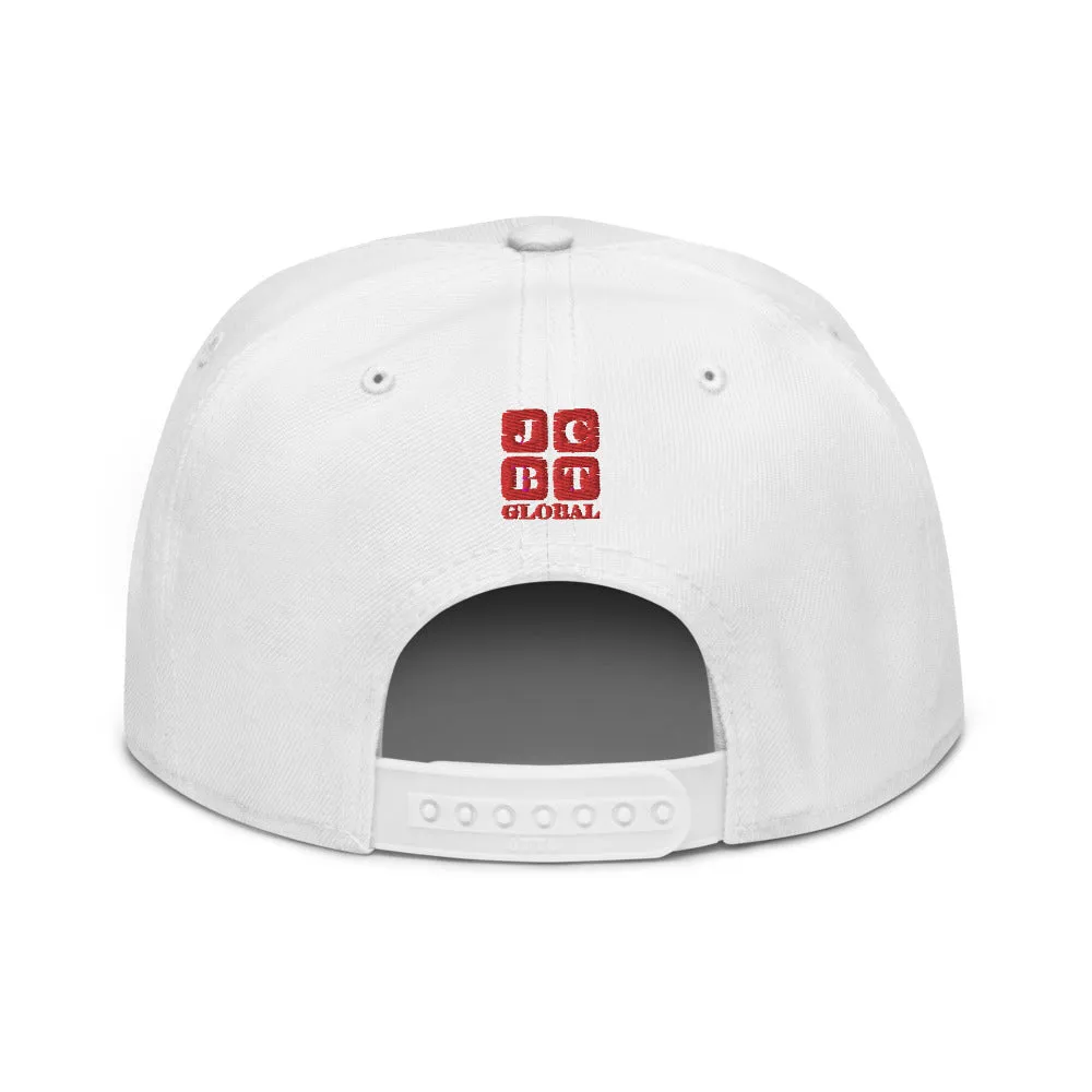 Snapback Hat "2051-0011 Born To Play Soccer (Red Logo)"