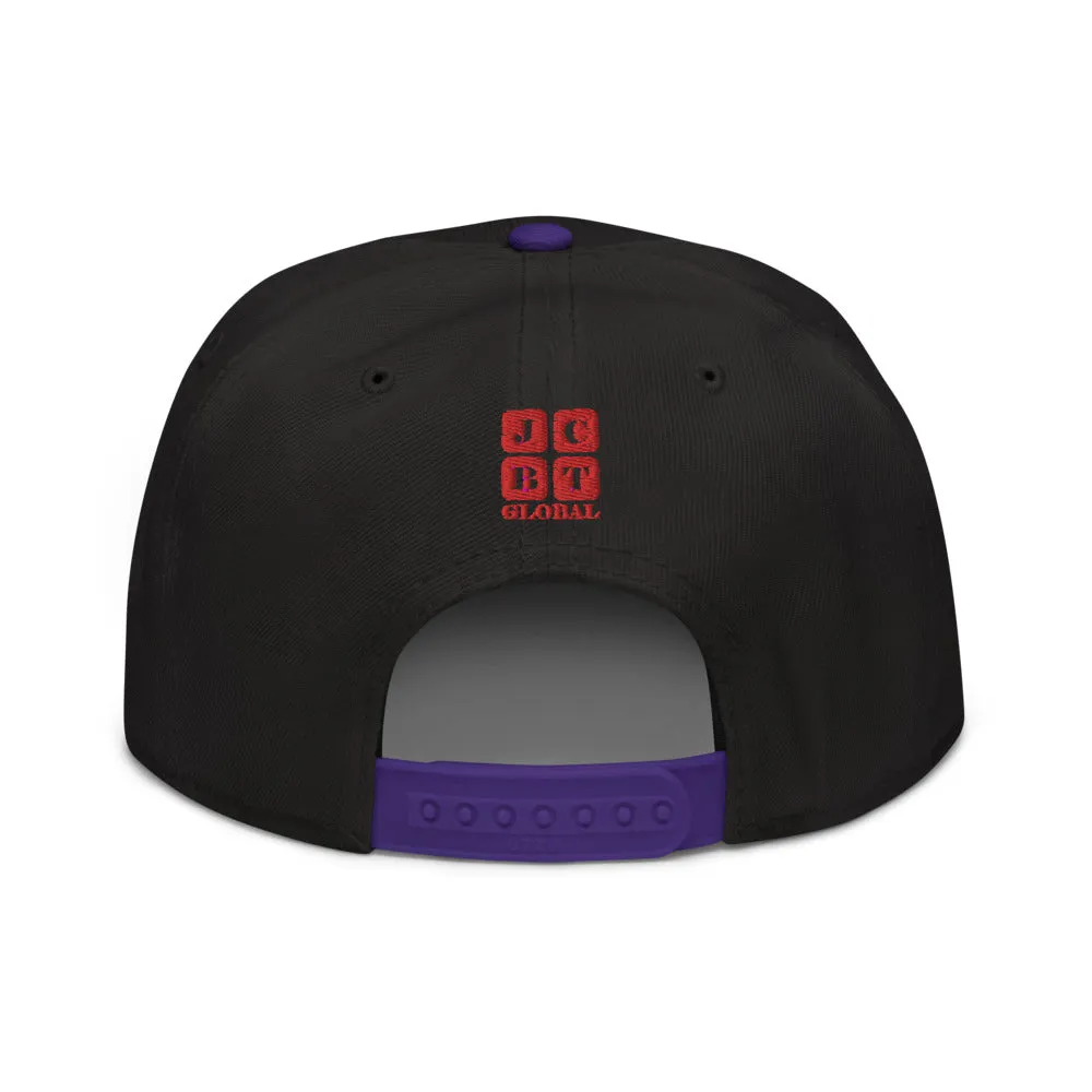 Snapback Hat "2051-0011 Born To Play Soccer (Red Logo)"