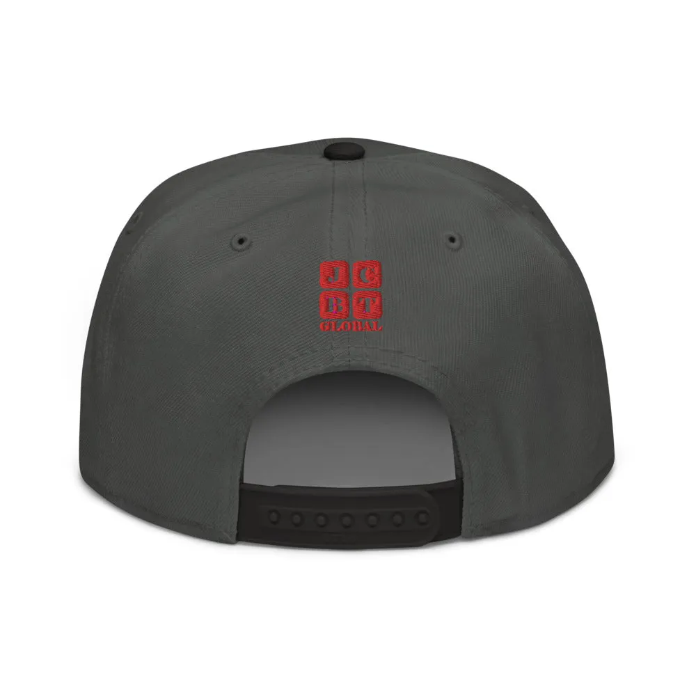 Snapback Hat "2051-0011 Born To Play Soccer (Red Logo)"