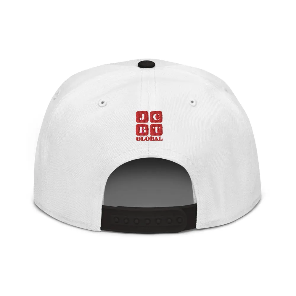 Snapback Hat "2051-0011 Born To Play Soccer (Red Logo)"