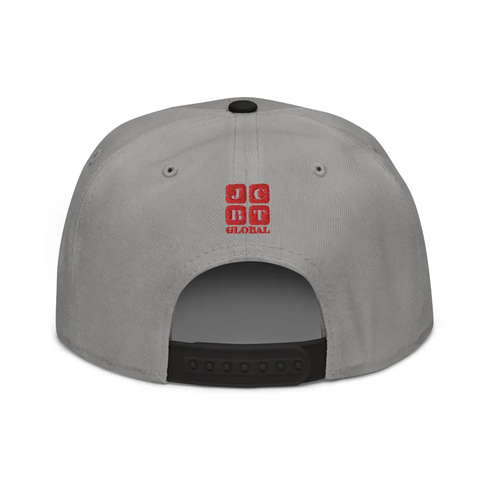 Snapback Hat "2051-0011 Born To Play Soccer (Red Logo)"