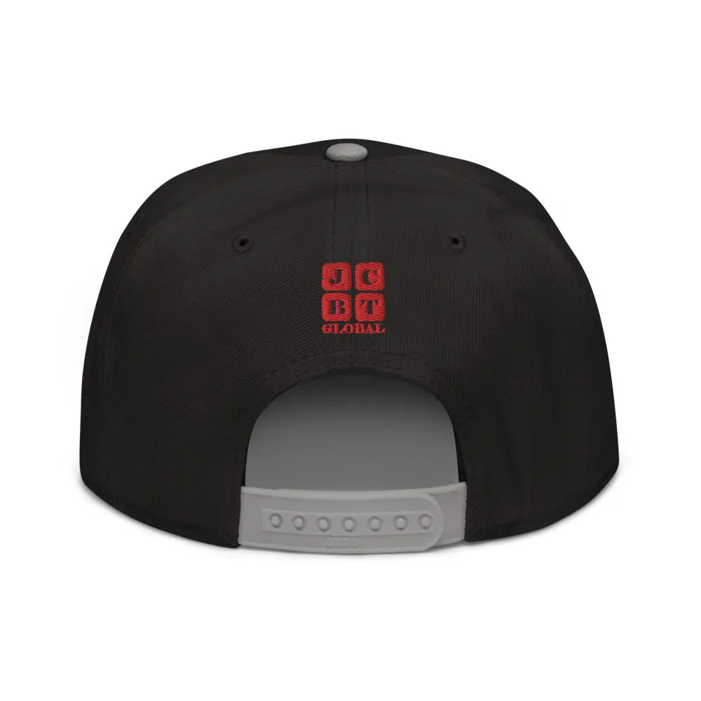Snapback Hat "2051-0011 Born To Play Soccer (Red Logo)"