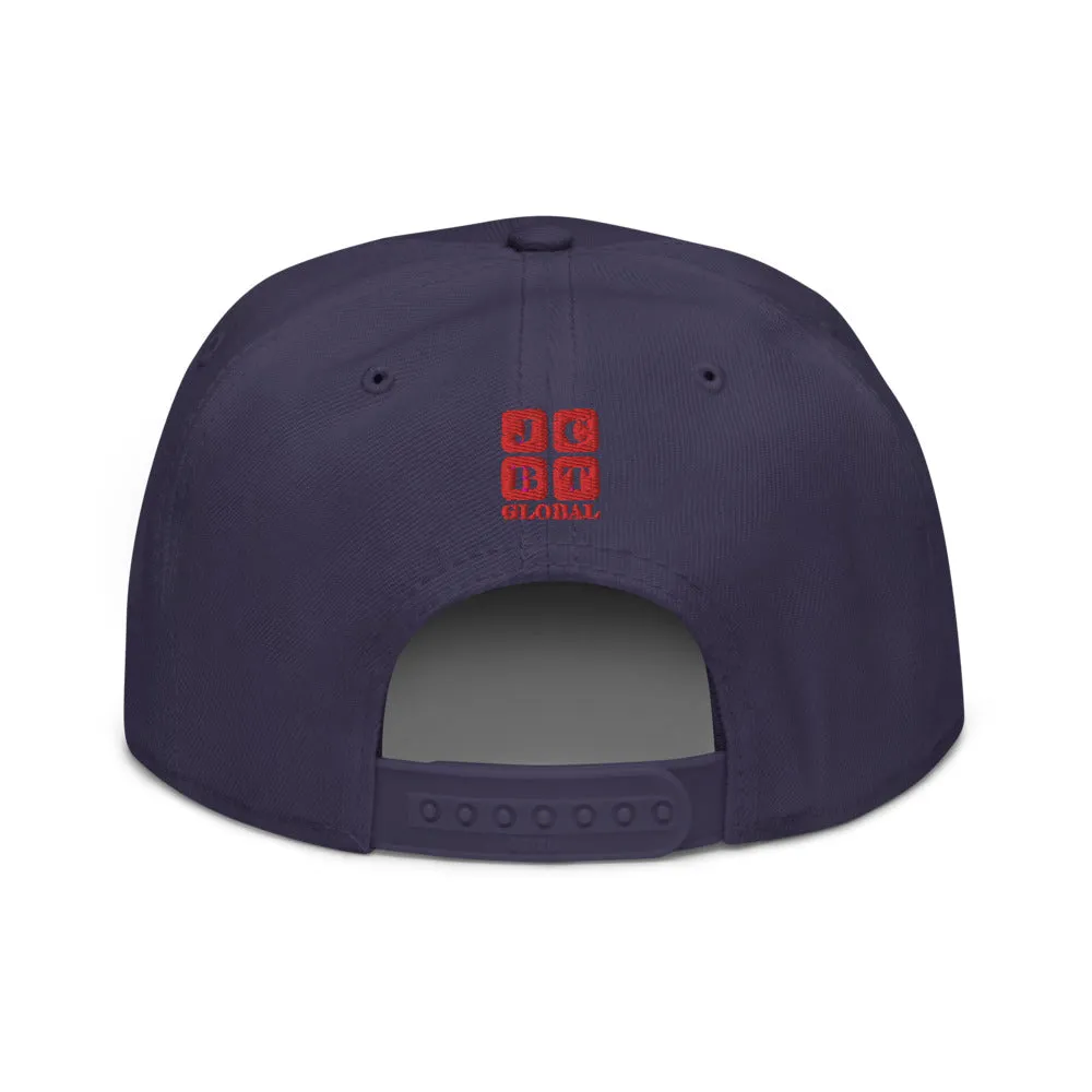 Snapback Hat "2051-0011 Born To Play Soccer (Red Logo)"
