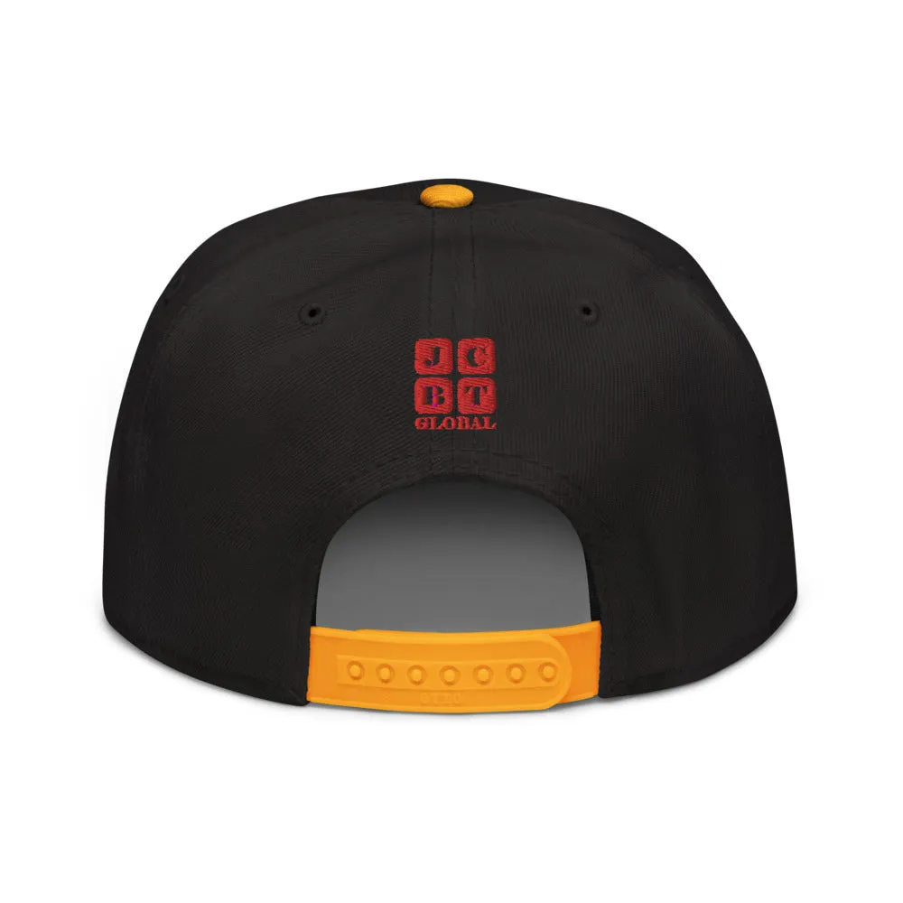 Snapback Hat "2051-0011 Born To Play Soccer (Red Logo)"