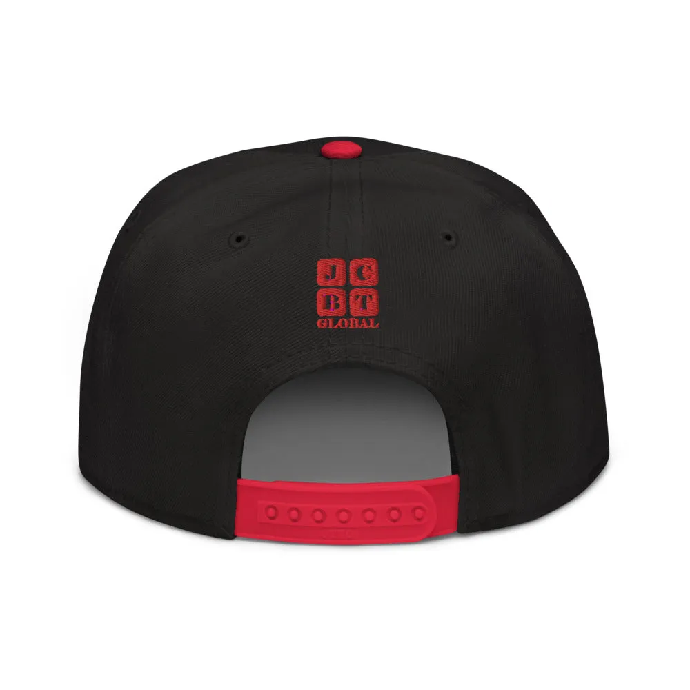 Snapback Hat "2051-0011 Born To Play Soccer (Red Logo)"