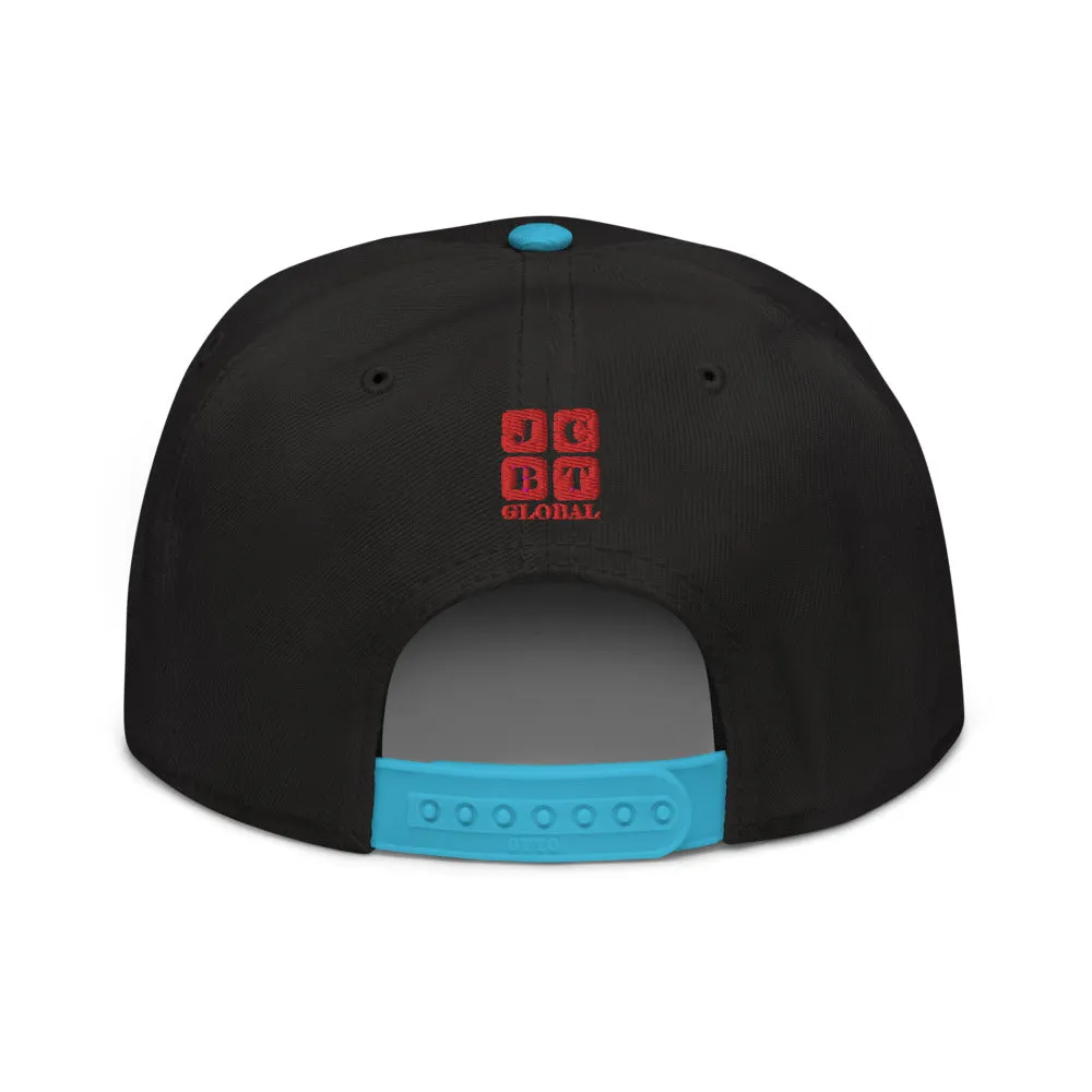 Snapback Hat "2051-0011 Born To Play Soccer (Red Logo)"