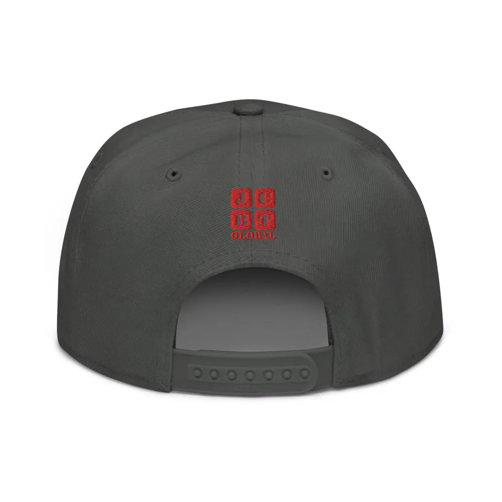 Snapback Hat "2051-0011 Born To Play Soccer (Red Logo)"