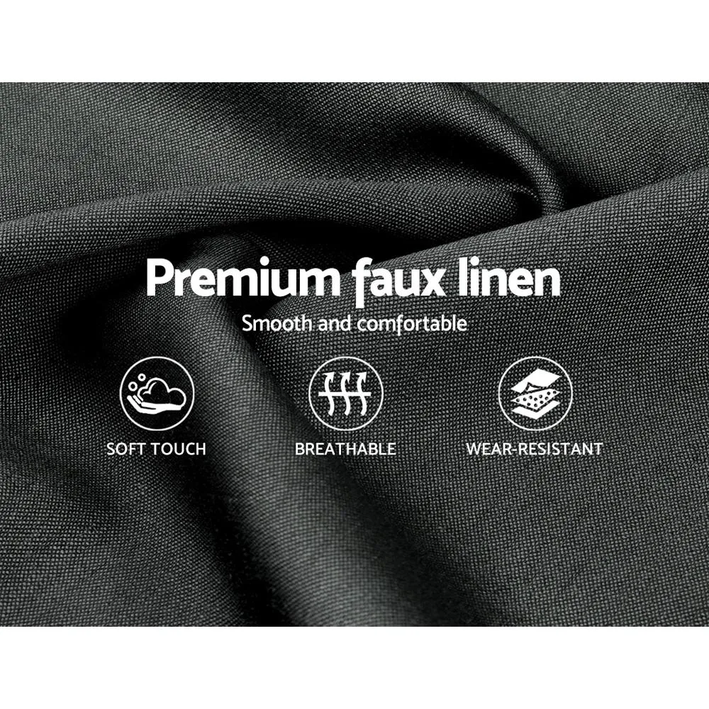 Soho Bed Frame Fabric- Charcoal King