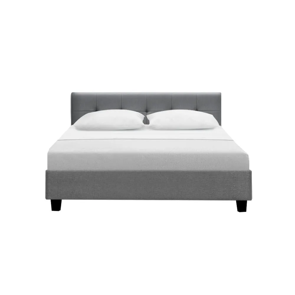 Soho Bed Frame Fabric- Grey Double