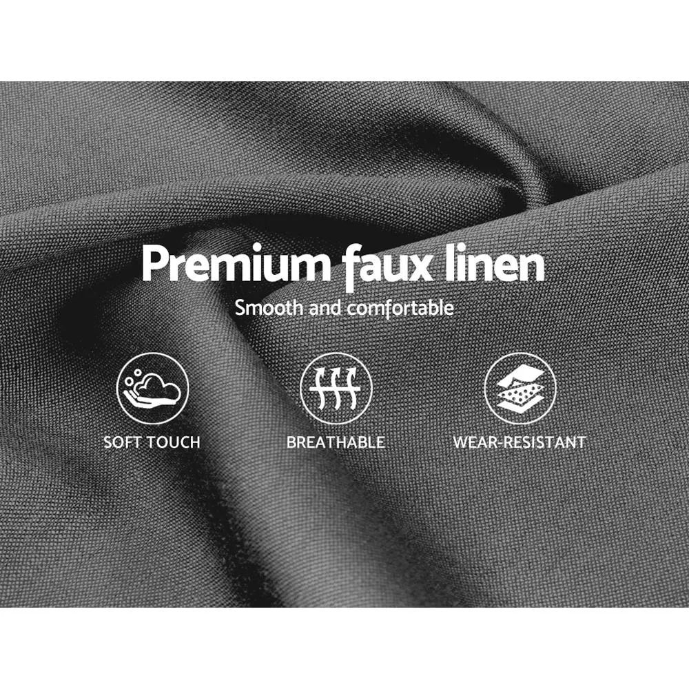 Soho Bed Frame Fabric- Grey Double