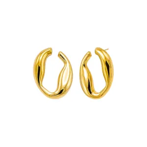 Solid Open Rounded Statement Earring