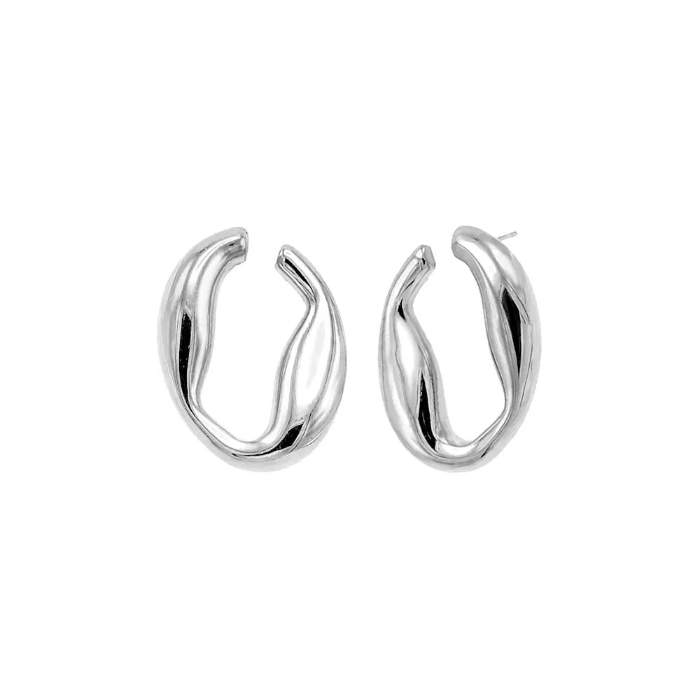 Solid Open Rounded Statement Earring