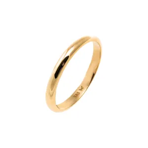 Solid Rounded Band Ring 14K