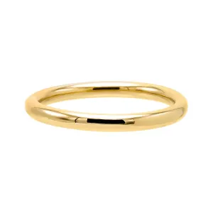 Solid Rounded Hollow Bangle Bracelet