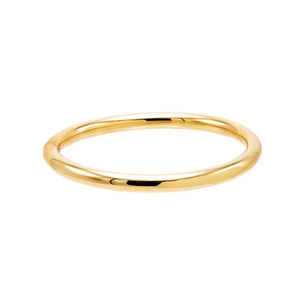 Solid Rounded Hollow Bangle Bracelet