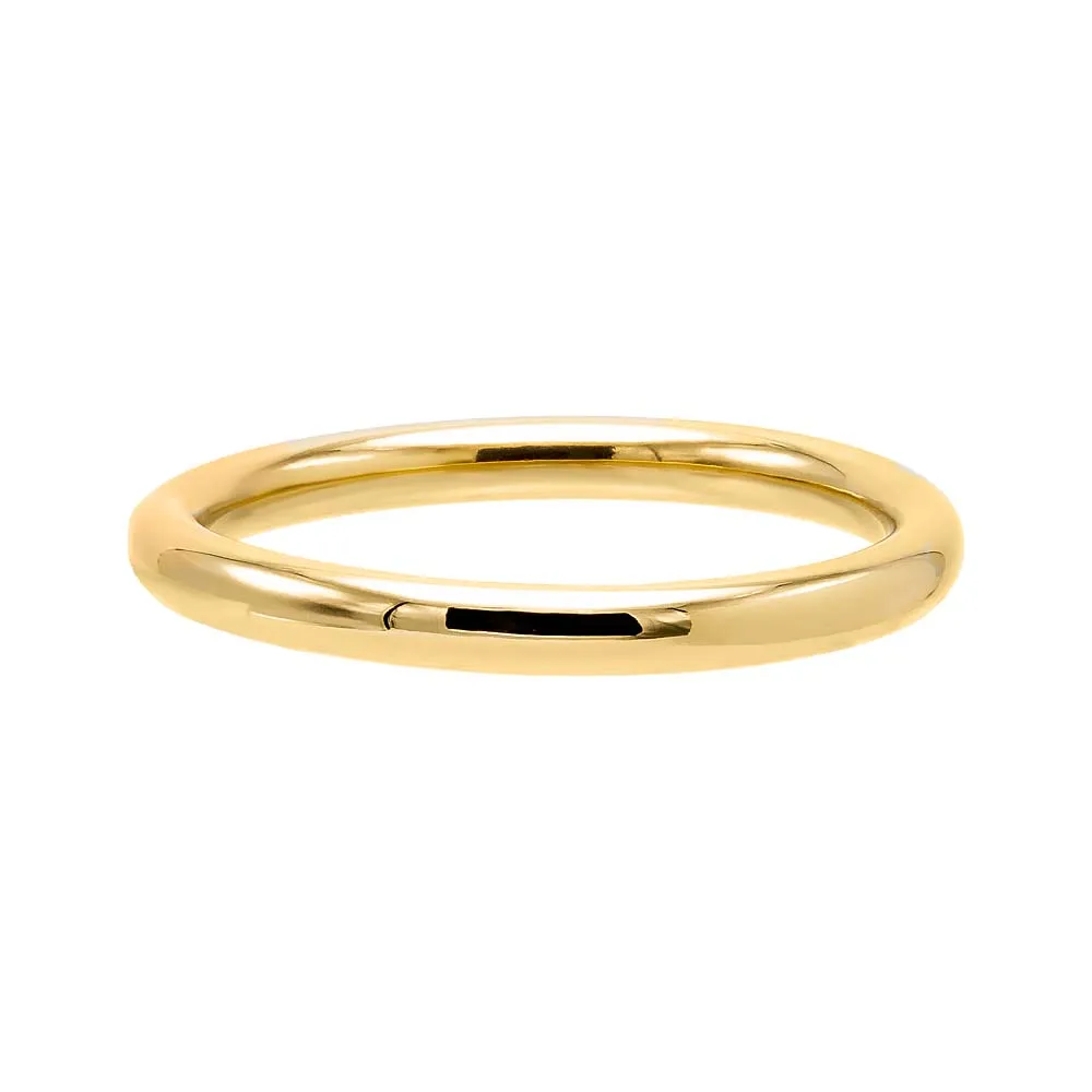 Solid Rounded Hollow Bangle Bracelet