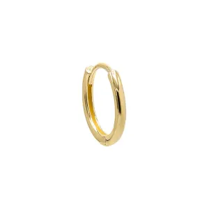 Solid Rounded Mini Huggie Earring 14K