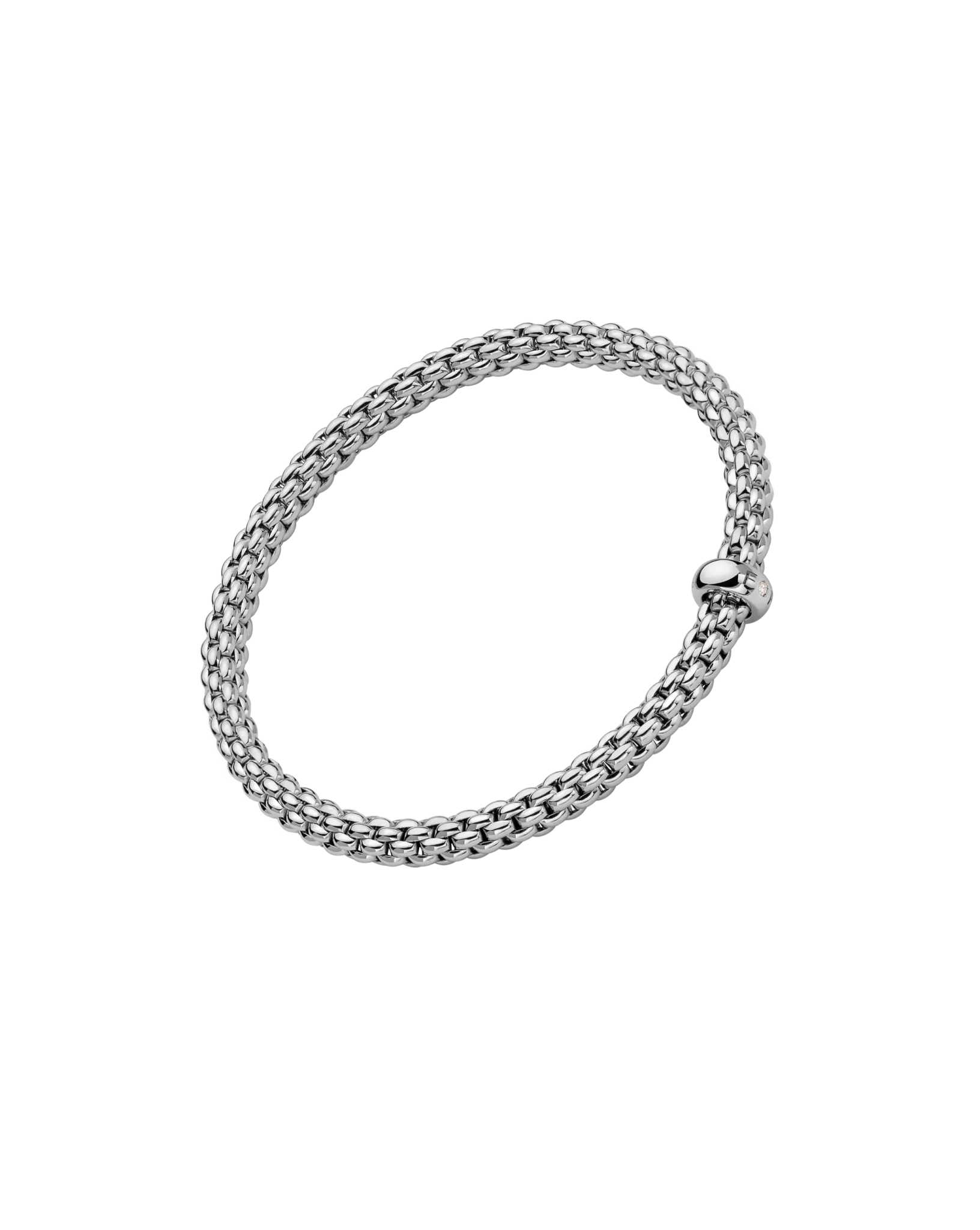 Solo collection Flex'it bracelet with a white diamond by Fope