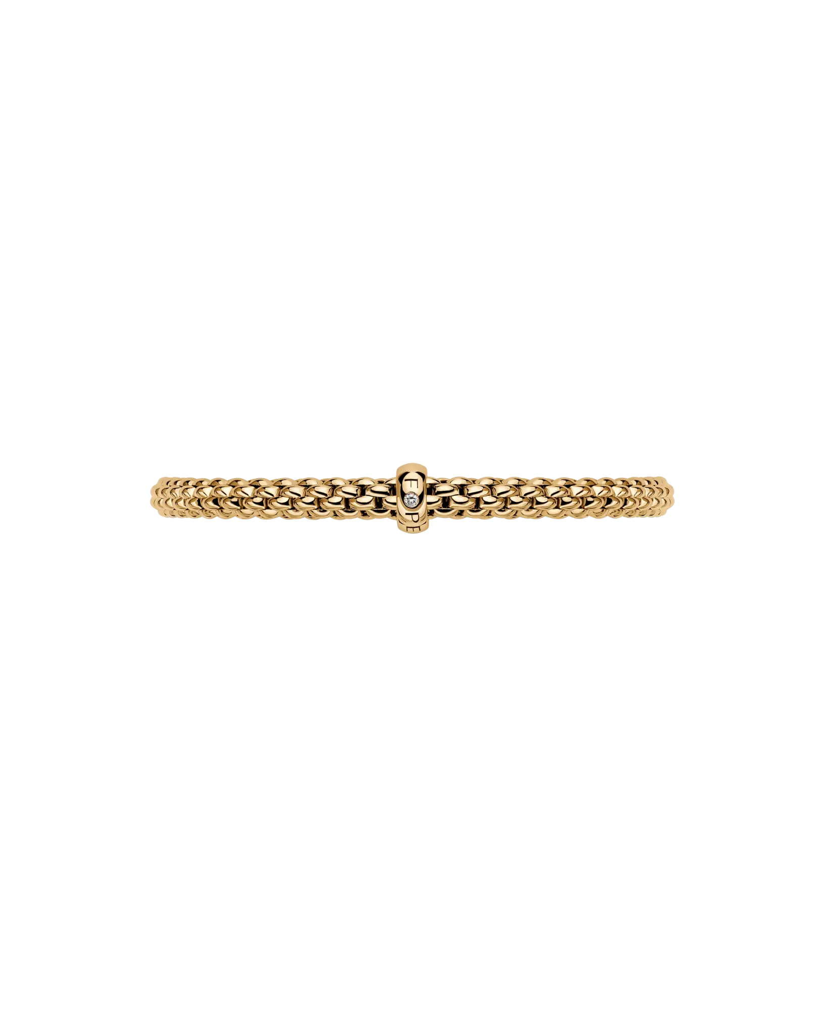 Solo collection Flex'it bracelet with a white diamond by Fope
