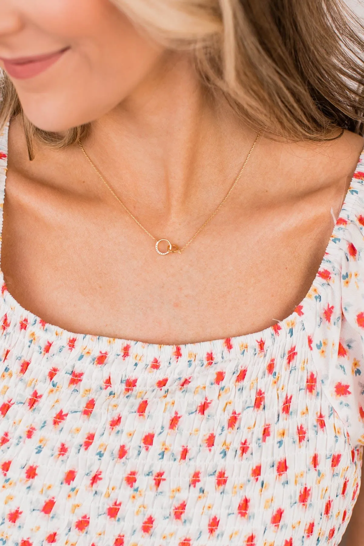 Soul Sisters Forever Linked Necklace- Gold