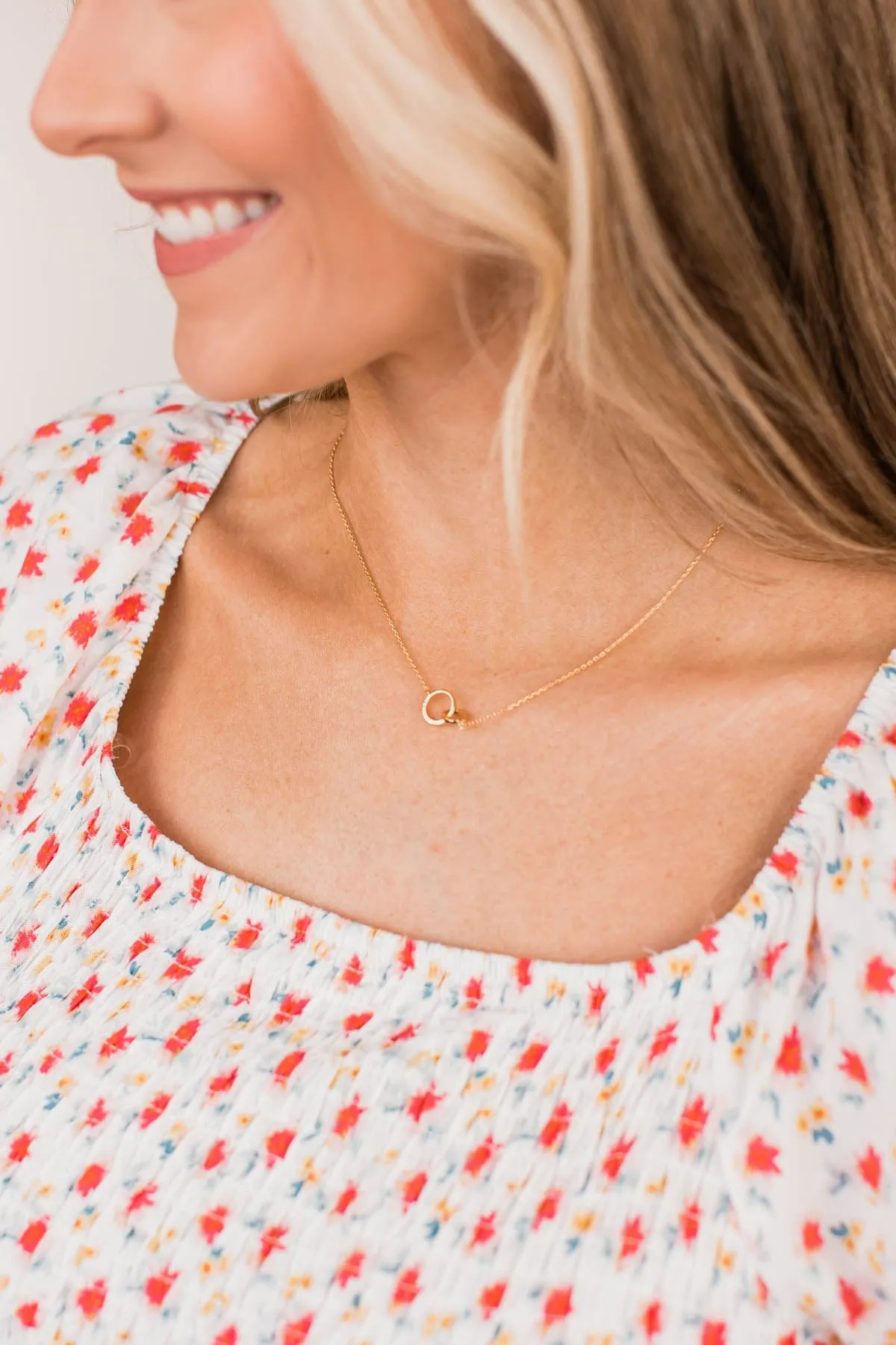 Soul Sisters Forever Linked Necklace- Gold