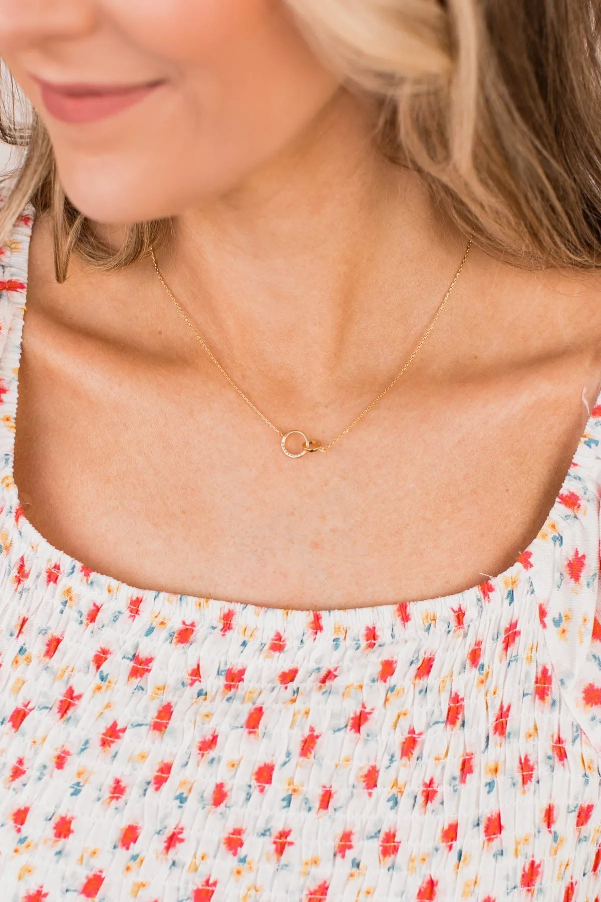 Soul Sisters Forever Linked Necklace- Gold