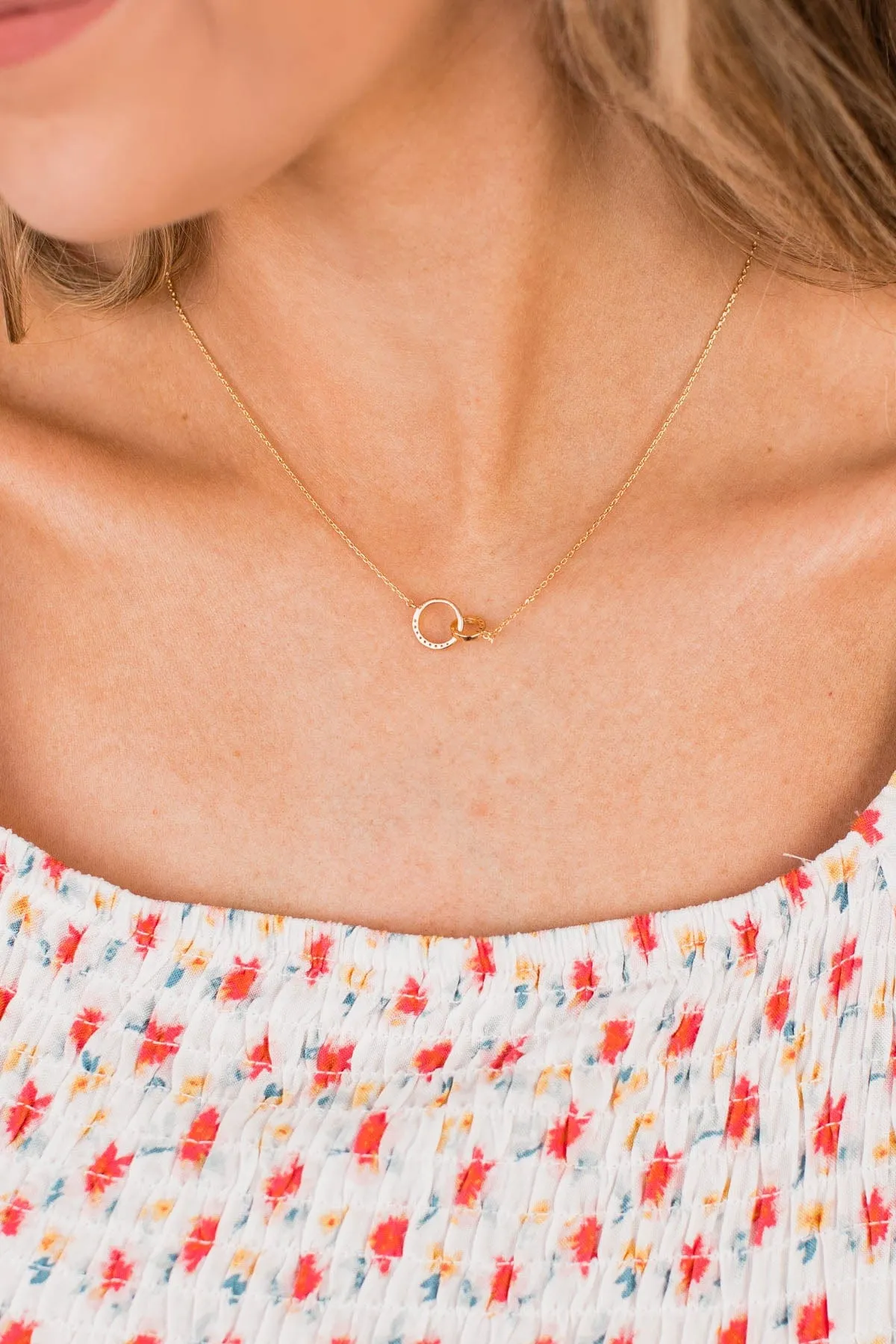 Soul Sisters Forever Linked Necklace- Gold