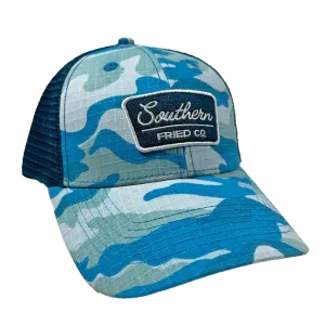 Southern Fried Cotton Blue Camo Hat
