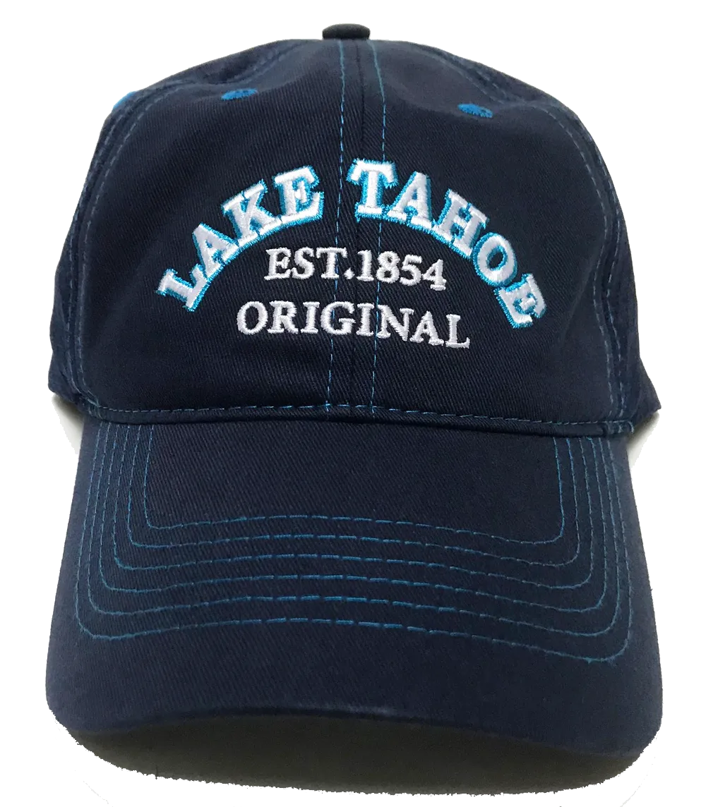Souvenir Ball Cap Arched Soft Hand Solid Mesh Back, Lake Tahoe