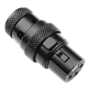 SQUARE PLUG CABLES SPXA-FBK Low Profile 3-pin Female Right- Angle XLR Connector - Black