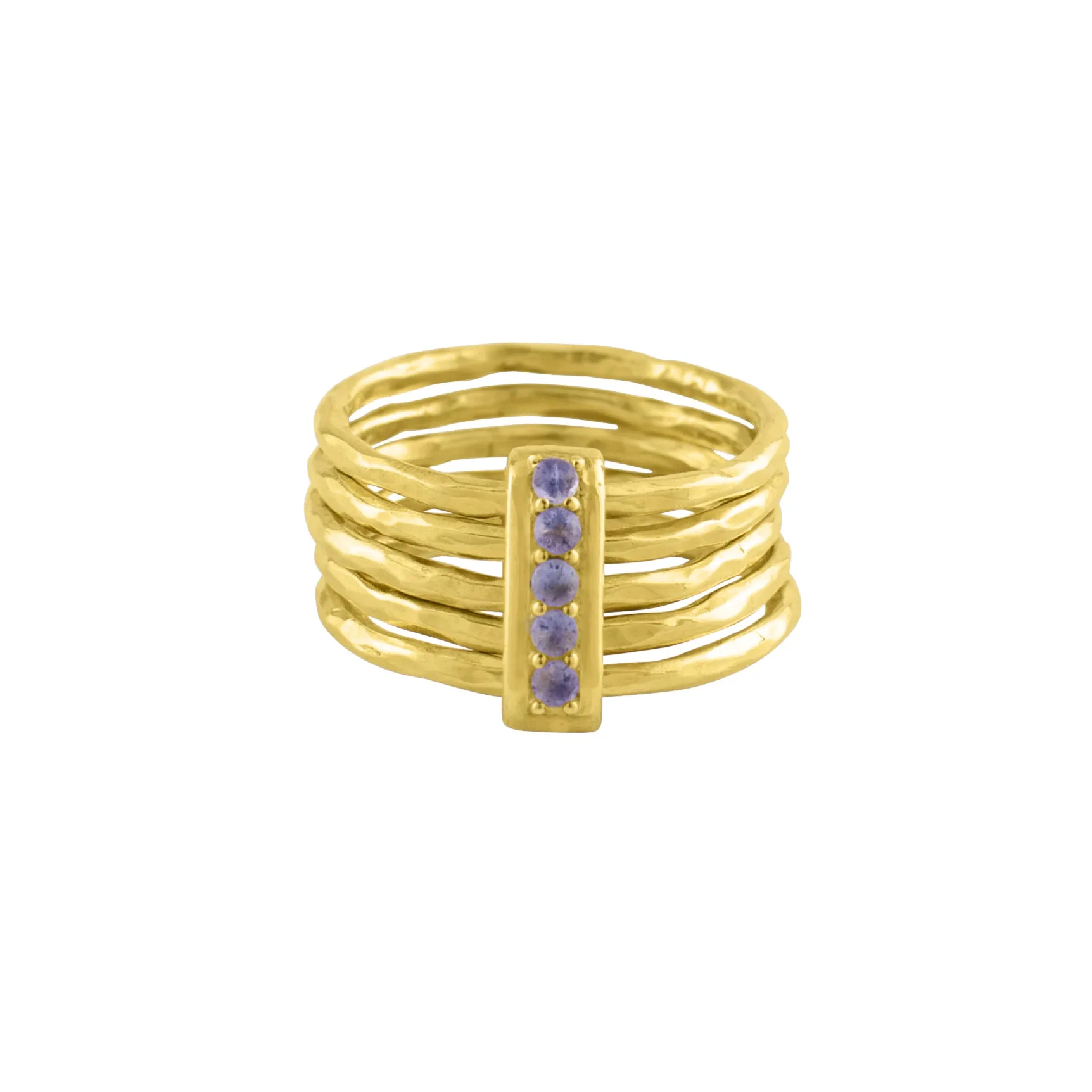 Stacks and Stones Ring in Gold