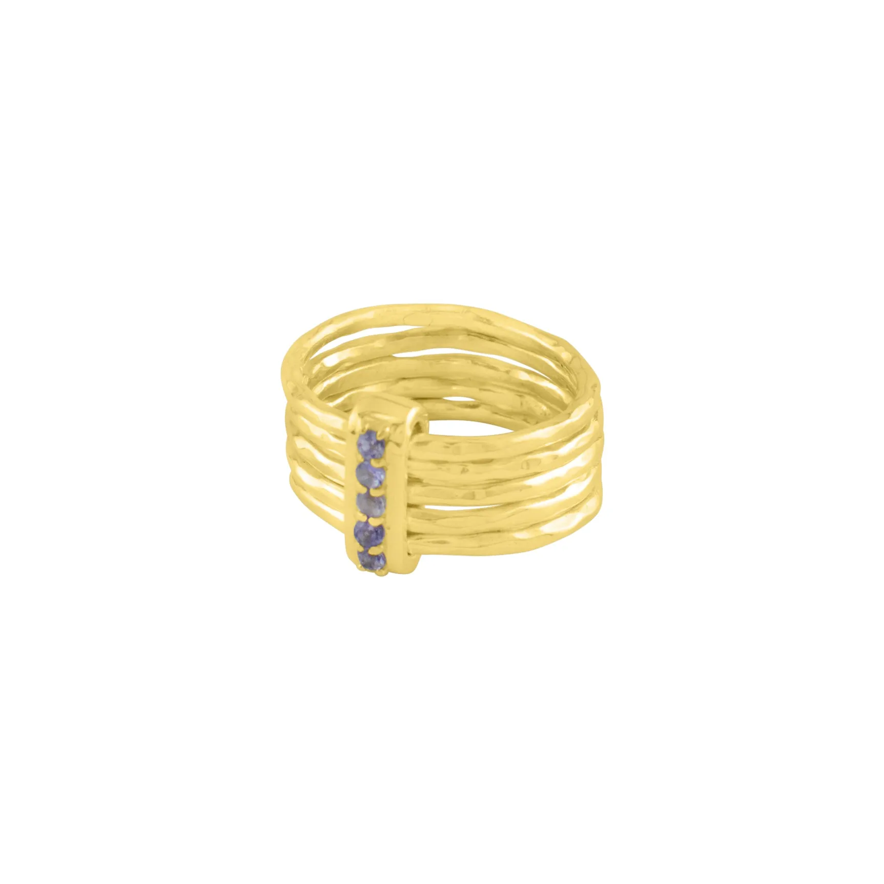 Stacks and Stones Ring in Gold
