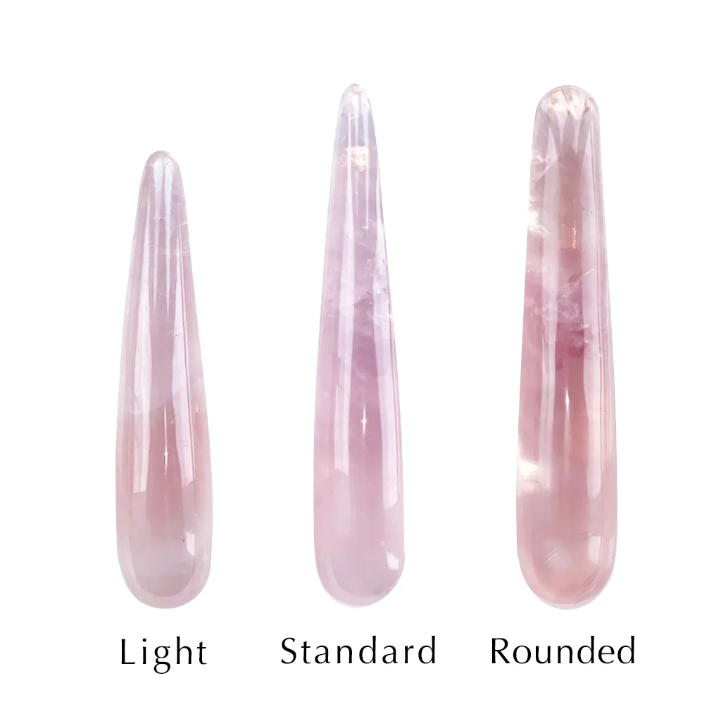 Star Rose Quartz Yoni Wand Rounded Tip