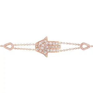 Statement Hamsa Bracelet on a Double Chain